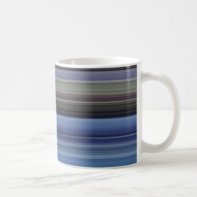 Caneca De Café Abstrato nº 1: Azul e cinza (Direita)