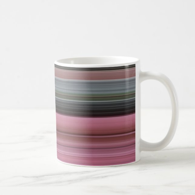 Caneca De Café Abstrato nº 1: Rosa e cinza (Direita)