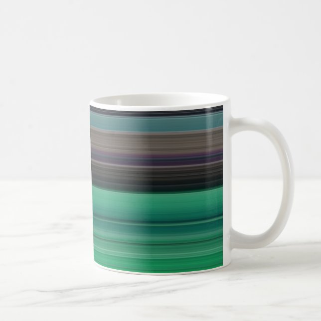 Caneca De Café Abstrato nº 1: Verde e cinza (Direita)