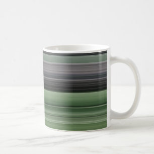 Caneca De Café Abstrato nº 1: Verde-oliva e cinza