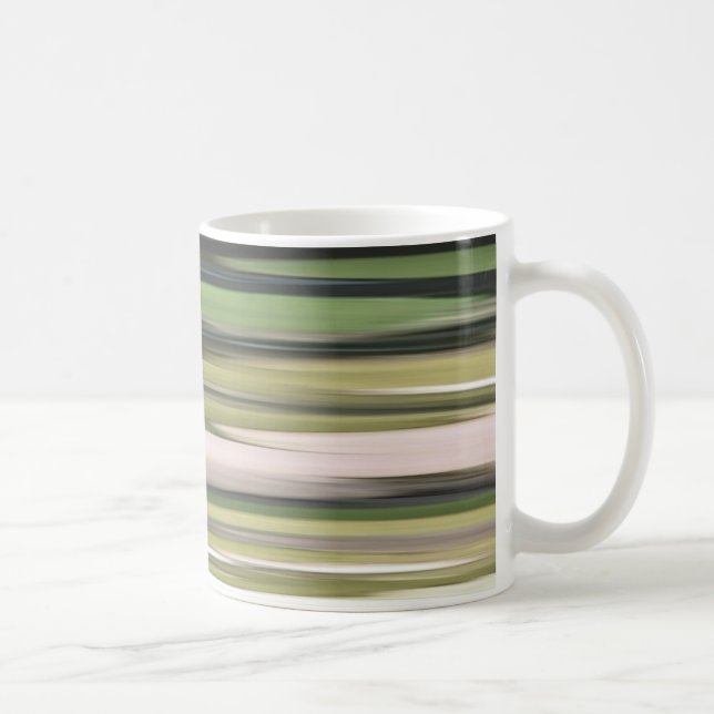 Caneca De Café Abstrato nº 2: borrão verde-oliva (Direita)