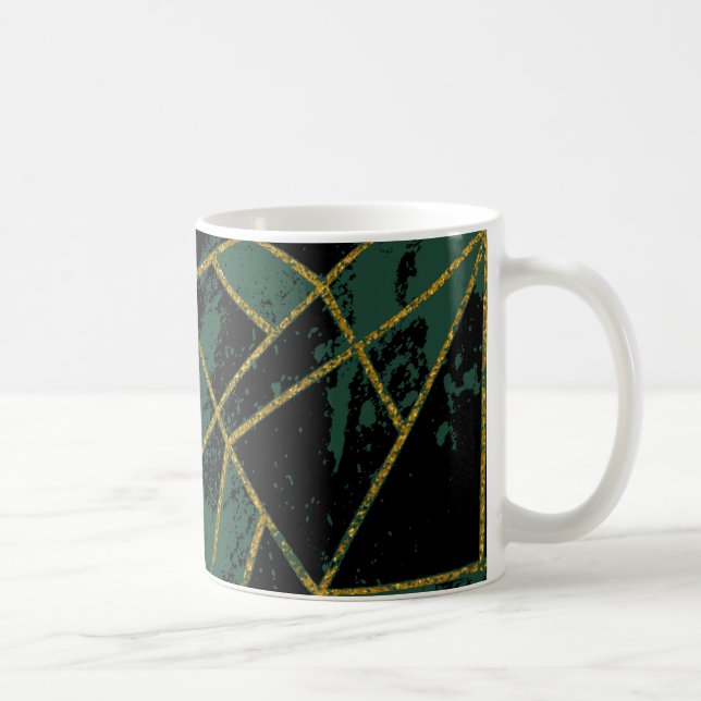 Caneca De Café Abstrato nº 941 Verde (Direita)