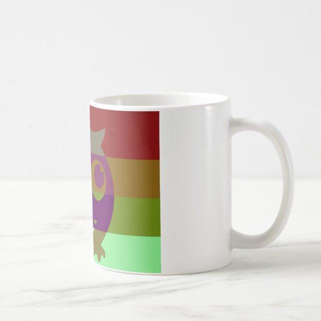 Caneca De Café Abstrato Owl Mug (Direita)