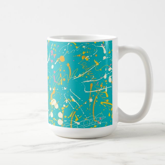 Caneca De Café Abstrato Paint Splash (Direita)