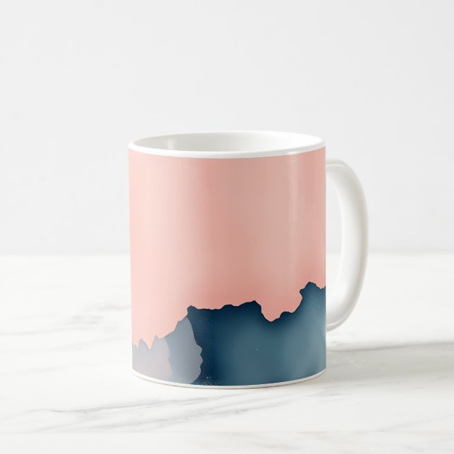 Caneca De Café Abstrato Pastel (Frente Esquerda)