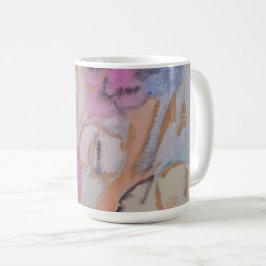Caneca De Café Abstrato Pastel Floral