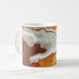 Caneca De Café Abstrato Pastel Paint Fox Tail Edition