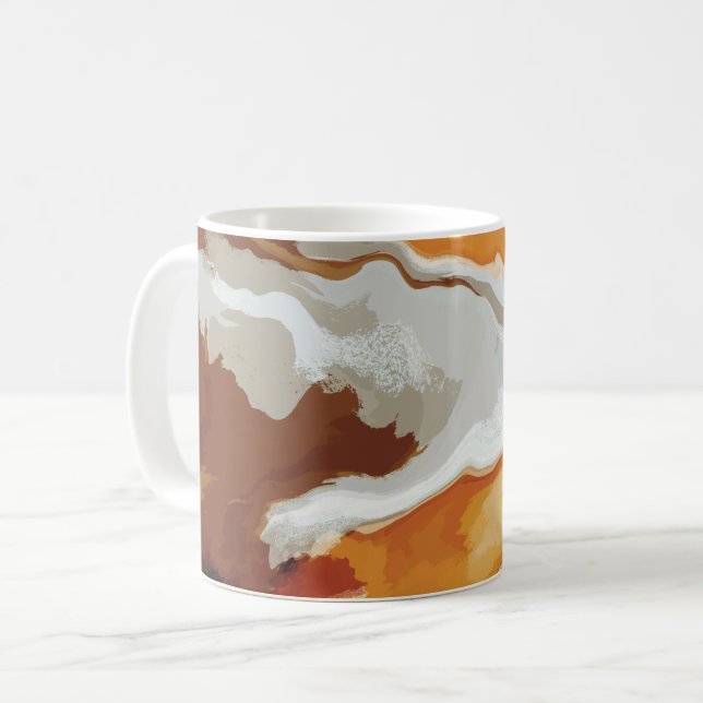 Caneca De Café Abstrato Pastel Paint Fox Tail Edition (Frente Esquerda)