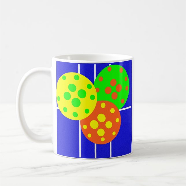 Caneca De Café Abstrato picleball court e bolas (Esquerda)
