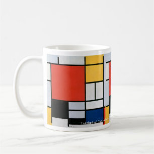 Caneca De Café Abstrato Piet Mondrian