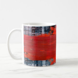 Caneca De Café  abstrato pintado à mão para trás, abstrato, dor