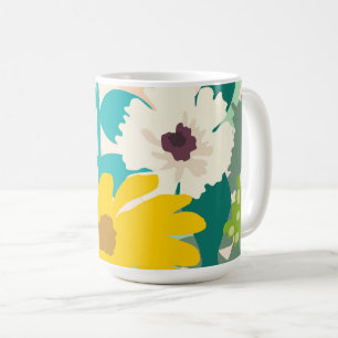 Caneca De Café Abstrato Primavera Colorido Florals moderno home D