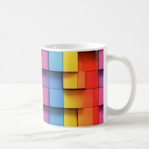 Caneca De Café Abstrato Rainbow Pattern