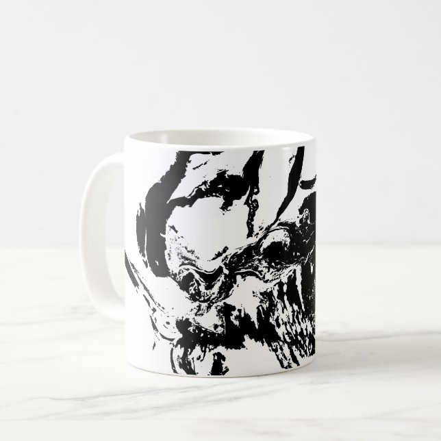 Caneca De Café Abstrato Roça Arte Incidental Mug (Frente Esquerda)
