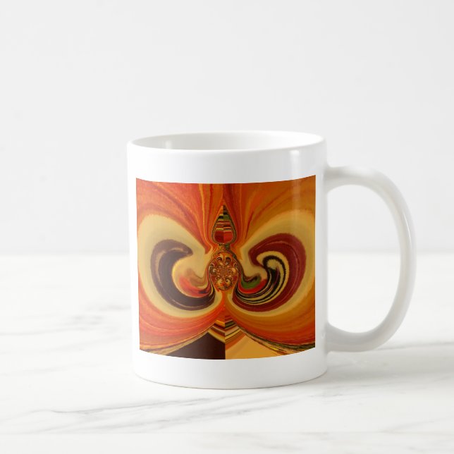Caneca De Café Abstrato, rodopia com o Teardrop Center Art Impres (Direita)