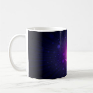 Caneca De Café Abstrato roxo azul das estrelas da galáxia do