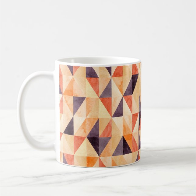 Caneca De Café Abstrato sem costura com mosaico triangular e (Esquerda)