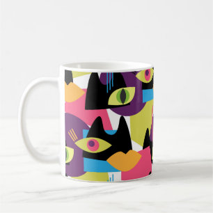Caneca De Café Abstrato sem costura padrão de Vintage com abstra