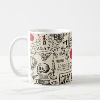 Caneca De Café Abstrato sem descontinuidades no tema do teatro