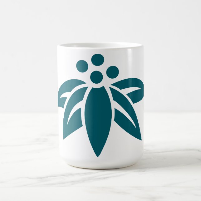 Caneca De Café Abstrato Silhute de café com ventilador (Centro)