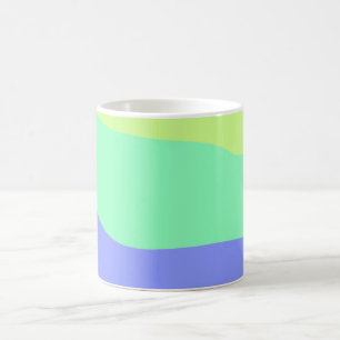 Caneca De Café Abstrato simples e mínimo colorido adicione seu ca