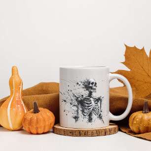 Caneca De Café Abstrato Skeleton Mug