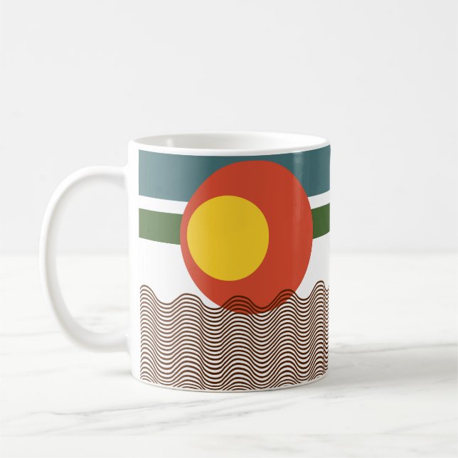 Caneca De Café Abstrato Sundown (Esquerda)