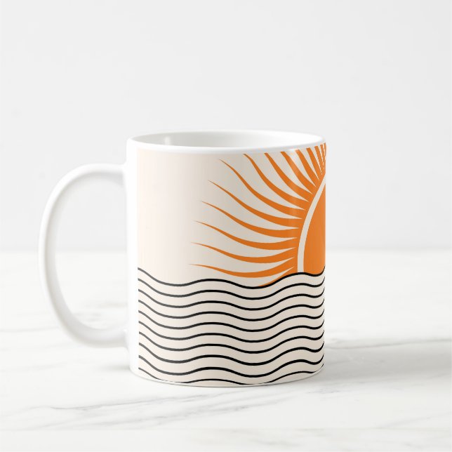 Caneca De Café Abstrato sunset: decor geométrico dos bohos. (Esquerda)