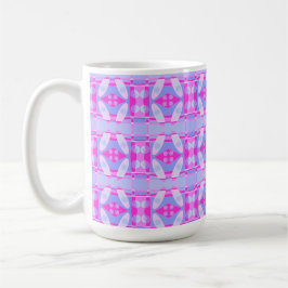 Caneca De Café Abstrato surfing Hot Pink