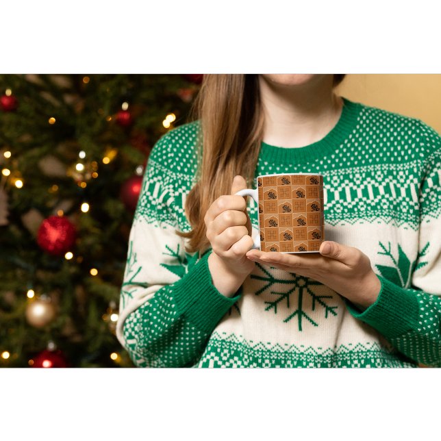 Caneca De Café Abstrato Terracotta Mountain & Botanica minimalist (Criador carregado)