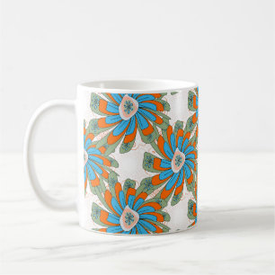 Caneca De Café Abstrato têxtil rasteira Impressão