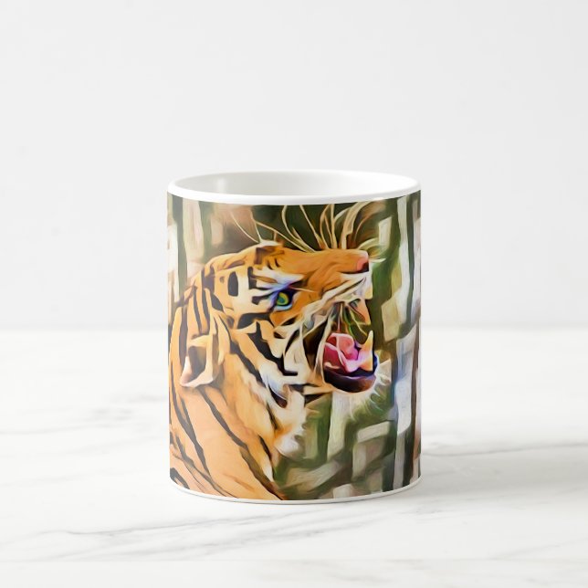 Caneca De Café Abstrato Tiger (Centro)