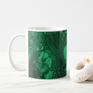 Caneca De Café Abstrato verde brilhante de fotografia Gemstone