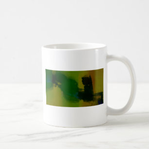 Caneca De Café Abstrato verde-creativo