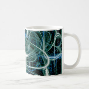 Caneca De Café Abstrato verde-luz