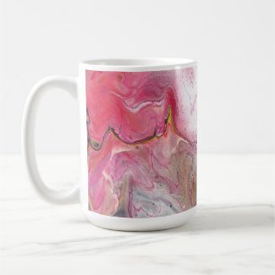 Caneca De Café Abstrato verde-rosado-branca-branca-branca-branca-
