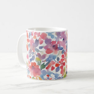 Caneca De Café Abstrato Watercolor - Florais Perdidos