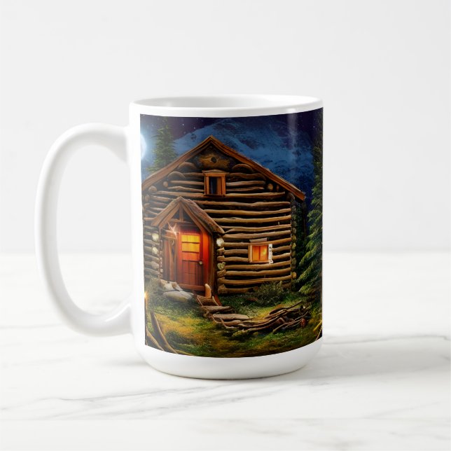 Caneca De Café Abstrato Wilderness Little Cabine (Esquerda)