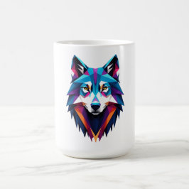 Caneca De Café Abstrato Wolf