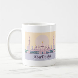 Caneca De Café Abu Dhabi UAE Pastel Viagem