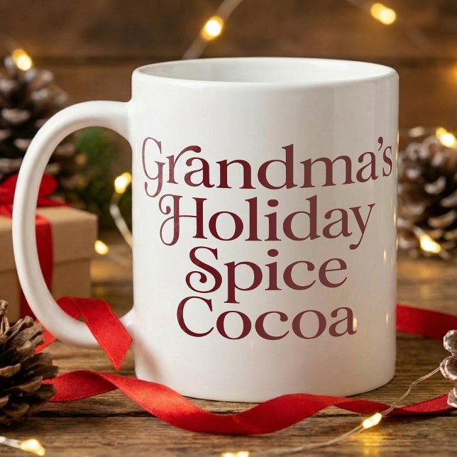 Caneca De Café Abuela Chocolate Quente Dizia, Simples Cacau de Fé (Criador carregado)