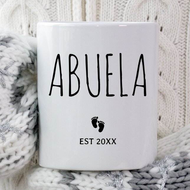 Caneca De Café Abuela Nova Bebê Revela Ideia Avó Espanhola Presen (Criador carregado)
