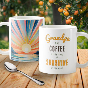 Caneca De Café Abuelo Aquarela Nascer do Sol Citação Inspiradora