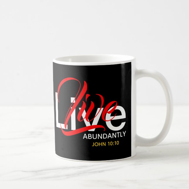 Caneca De Café ABUNDANTE LIFE Christian Monograma (Direita)