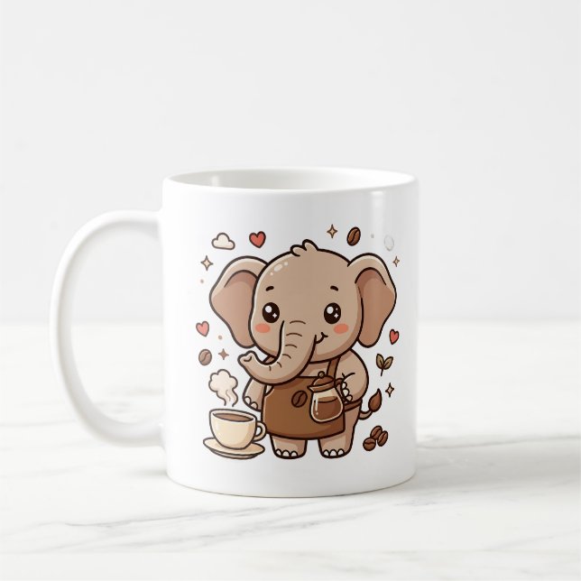 Caneca De Café Abuxado Café Elefante Café Caneca (Esquerda)