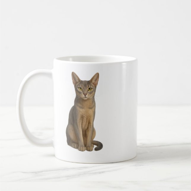 Caneca De Café Abyssinian Blue Cat Mug (Esquerda)