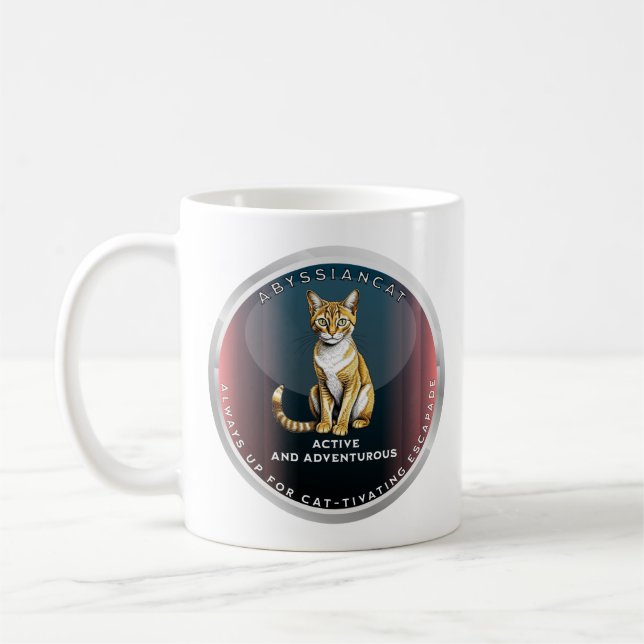 Caneca De Café Abyssinian Cat Lover (Esquerda)