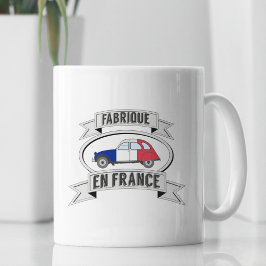 Caneca De Café Abzeichen Oldtimer 2cv fabrique en France