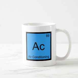 Caneca De Café Ac - Ar Condicionado Símbolo de Elemento Químico C
