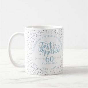 Caneca De Café Acabados de Casar 60º Aniversário de Casamento Cor